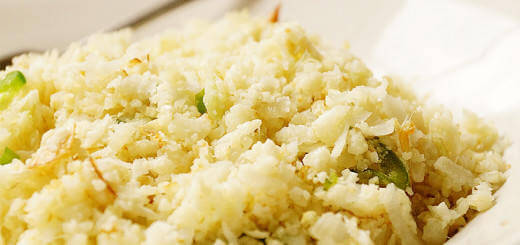 Califlower Rice and Onion Stir Fry